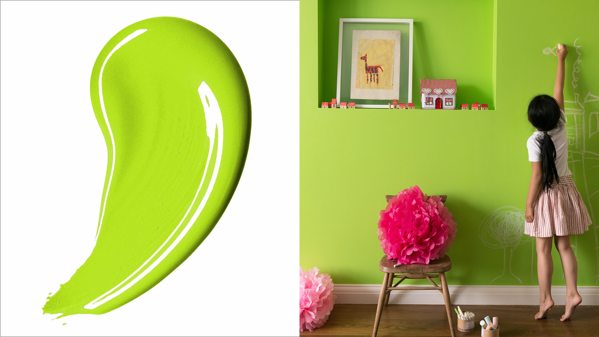 Decorez avec des verts vivifiants Le vert est un choix vivifiant qui fonctionne aussi bien pour les garçons que pour les filles.
